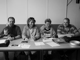 Käthe Hohn im Kreis des Abteilungsvorstands 2002